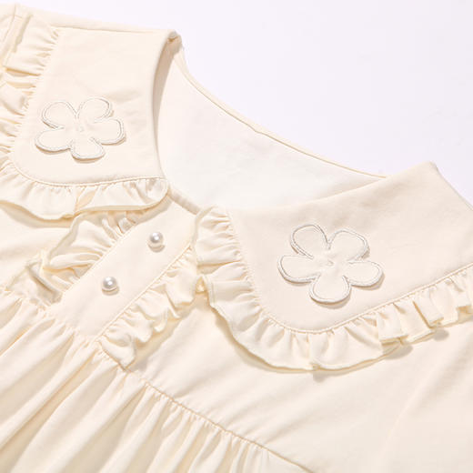 都市丽人亲情蜜语舒适外出春夏睡衣女凉感无尘棉家居服薄款短袖裙女士睡裙LH46C2 商品图11