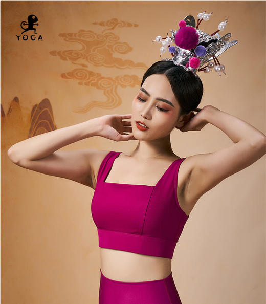 壁虎瑜伽【2402SY281】方领螺纹文胸（一体式胸垫）【5天发货】 商品图0