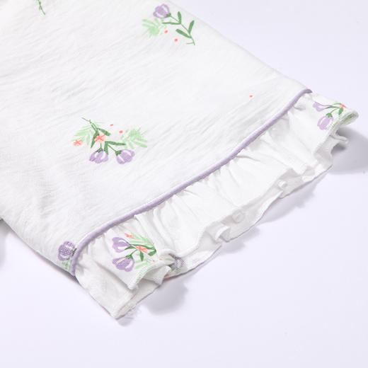 都市丽人生活家居春夏睡衣女软绵绵家居服薄款短袖裙女士软绵绵睡裙LH46C5 商品图6