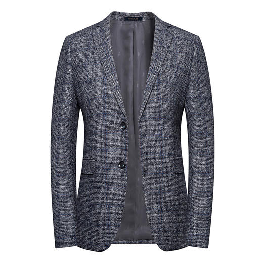 罗蒙春秋男士小西装外套男时尚休闲经典格纹单西服上衣外套男 商品图4