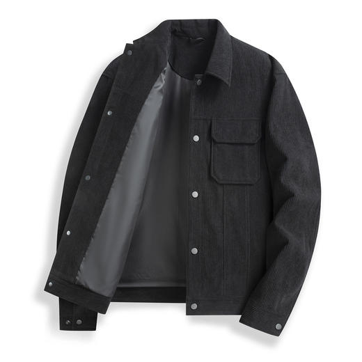 【灯芯绒】圣得西男士翻领工装口袋夹克2024春季新款百搭休闲茄克 商品图0