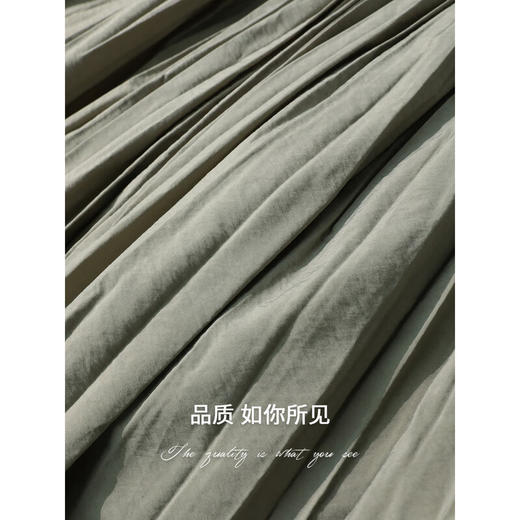 COCOBELLA重工3米大摆压褶半身裙女工装风伞裙遮胯长裙HS7027 商品图3