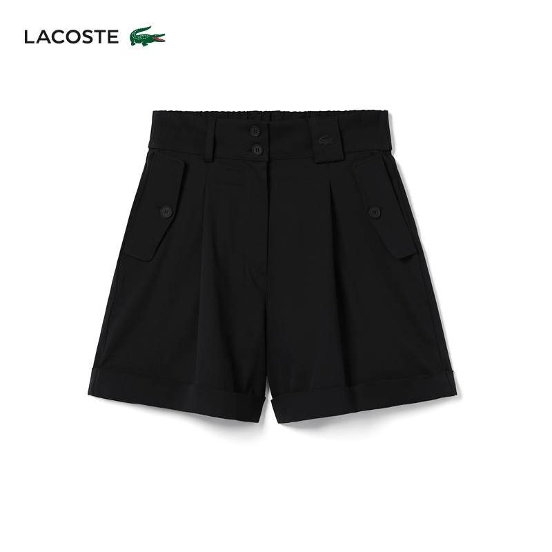 【海南专供价】Lacoste法国鳄鱼女装 新款时尚宽松休闲短裤工装裤FF3880-98