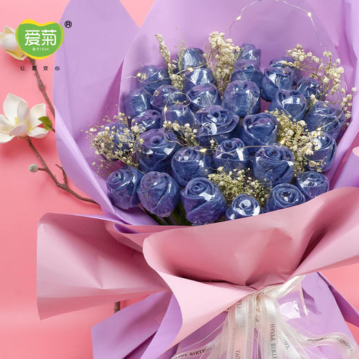 【爱菊花馍】玫瑰花束(蓝色) 商品图1