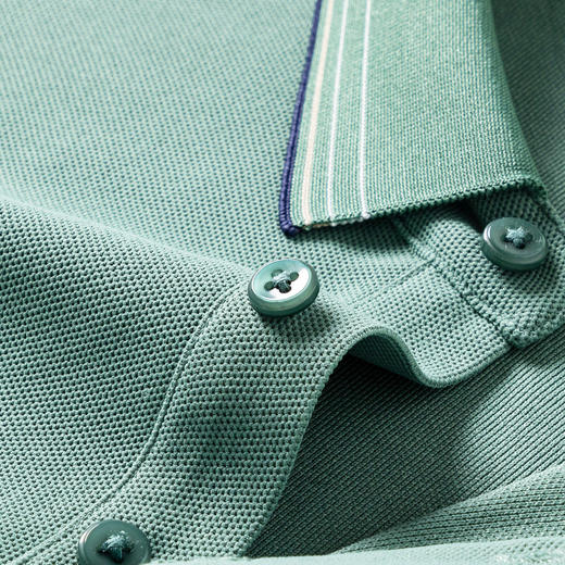 【撞色领】罗蒙男士春秋仿丝光polo衫男长袖t恤男商务男士polo衫长袖 商品图8