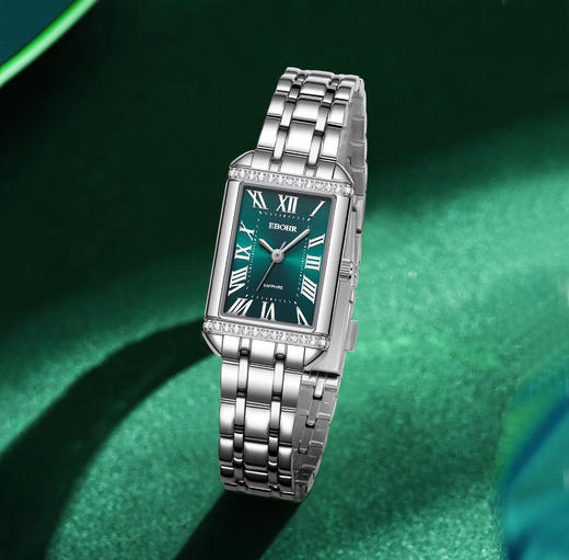 依波表EBOHR 卡纳系列轻奢小方精致石英手表女士腕表5675 商品图3