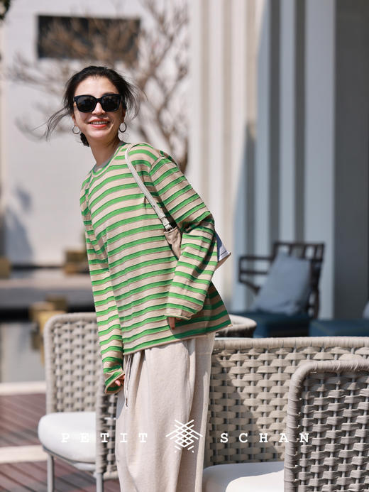 PETIT SCHAN小闪 CLO#428 usual mind 平常心 德国扬子纱100%美丽诺羊毛针织长袖套头针织衫 商品图3