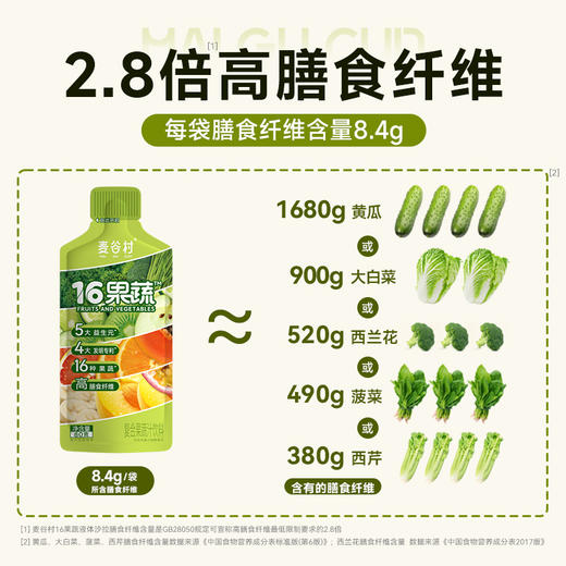 麦谷村16果蔬液体沙拉nfc原榨果蔬汁膳食纤维轻液断代餐 商品图1