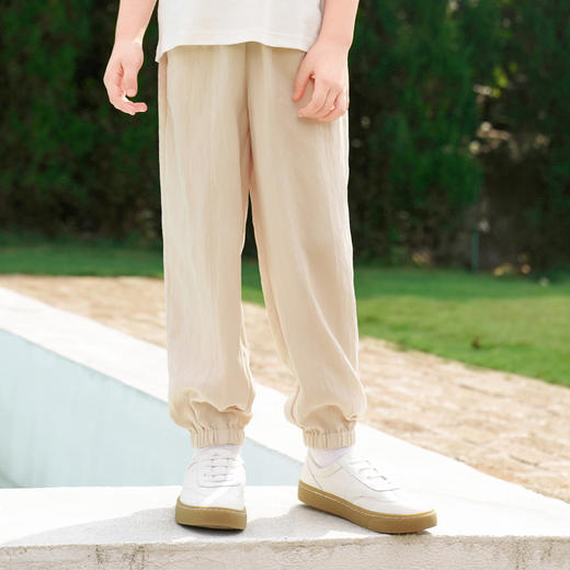 mettekids儿童裤子2024春夏新款女童束脚裤男童休闲宽松运动长裤 商品图2