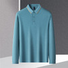 【提花领】罗蒙春秋男士仿丝光polo衫男长袖t恤男商务男士polo衫长袖 商品缩略图7