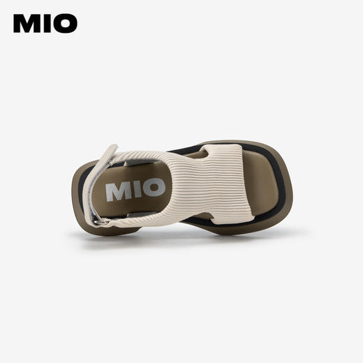 MIO米奥夏季方头中跟休闲凉鞋时髦个性沙发厚底运动凉鞋女M243130622 商品图3