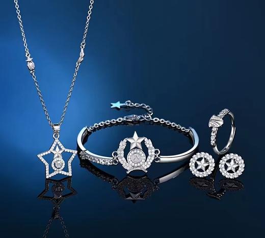 【幸运星系列】新款925银锆石项链戒指ss 商品图2