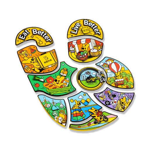 美团图鉴纪念徽章套装 商品图1