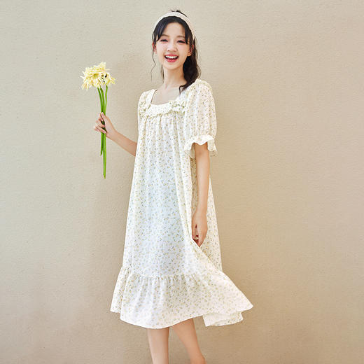 都市丽人亲情蜜语生活家居春夏睡衣女软绵绵家居服薄款短袖裙女士软绵绵睡裙LH46A9 商品图1