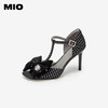 MIO米奥夏季高跟时装凉鞋蝴蝶结优雅显高时髦通勤凉鞋女鞋M243141202 商品缩略图1