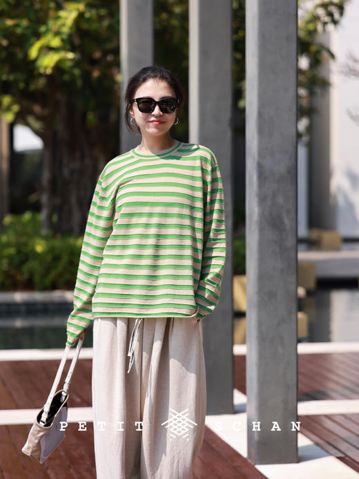 PETIT SCHAN小闪 CLO#428 usual mind 平常心 德国扬子纱100%美丽诺羊毛针织长袖套头针织衫 商品图2