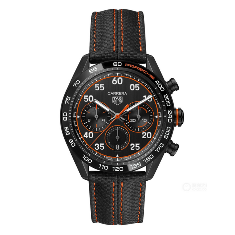 泰格豪雅TAG Heuer 卡莱拉系列保时捷Orange Racing计时码表 CBN2A1M.FC6526