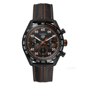 泰格豪雅TAG Heuer 卡莱拉系列保时捷Orange Racing计时码表 CBN2A1M.FC6526