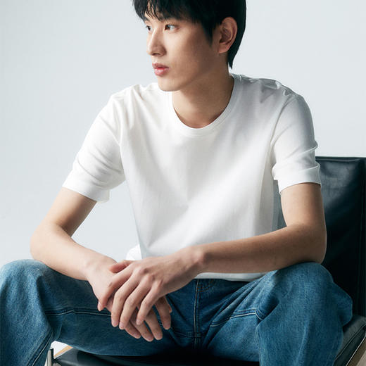 （69元2件，89元3件，单件不发）Basiclive匹马棉纯色T恤，面料贵族的匹马棉，耐穿好穿更高级！【G】 商品图1