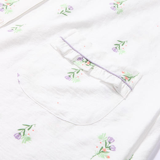 都市丽人生活家居春夏睡衣女软绵绵家居服薄款短袖裙女士软绵绵睡裙LH46C5 商品图5