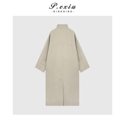 04-4潘依绣丁丁宠粉【北欧时刻】高级气质立领长款风衣外套 W-61803 商品图2