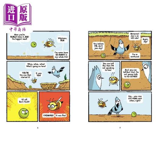 【中商原版】桥梁漫画 豌豆 蜂后和杰伊4农场事件 Pea Bee & Jay #4 Farm Feud英文原版进口 儿童图画图像小说 漫画故事 6-9岁 商品图1