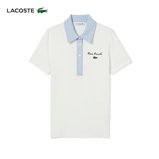 【海南专供价】Lacoste法国鳄鱼女装新款时尚休闲百搭短袖Polo衫DF7107-98 商品图2