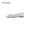 Dfuse迪芙斯春季新款银色布闪钻平底芭蕾单鞋DF41111067 商品缩略图3