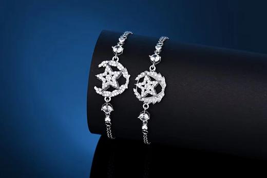 【携手系列】新款925银锆石项链手链耳钉戒指ss 商品图3