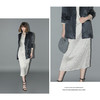 COCOBELLA丝光缎面压褶气质半身裙温柔风垂顺遮胯筒裙HS7026 商品缩略图2
