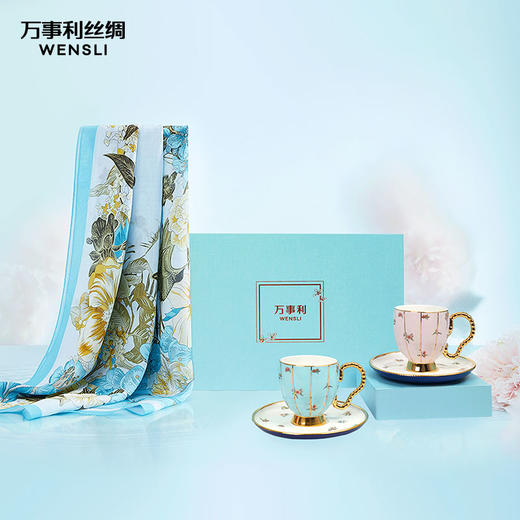 万事利“亚洲之花”丝瓷套装（长巾） 商品图0