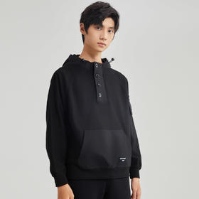 圣得西男士时尚连帽休闲卫衣2025秋季新款中青年百搭字母装饰外套