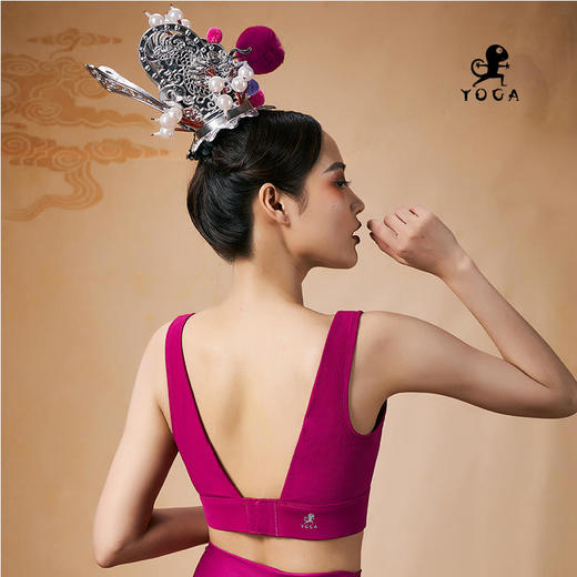 壁虎瑜伽【2402SY281】方领螺纹文胸（一体式胸垫）【5天发货】 商品图2