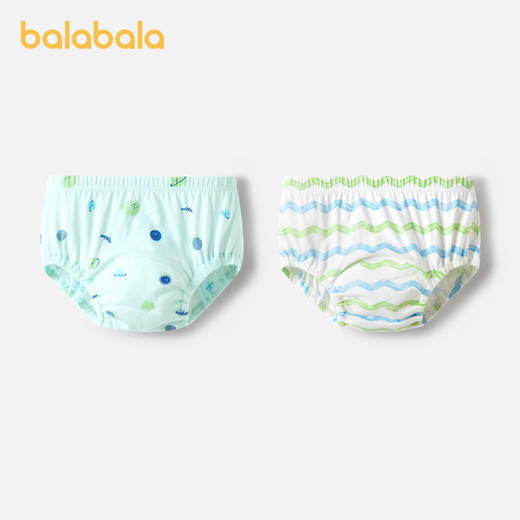 巴拉巴拉儿童内裤三角棉男童女童三角短裤小童亲肤训练裤潮两条装
 商品图0