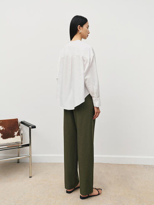 可调节束腰褶裥锥形裤FB5055243 商品图8