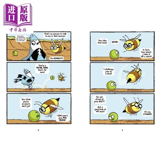 【中商原版】桥梁漫画 豌豆 蜂后和杰伊4农场事件 Pea Bee & Jay #4 Farm Feud英文原版进口 儿童图画图像小说 漫画故事 6-9岁 商品图2