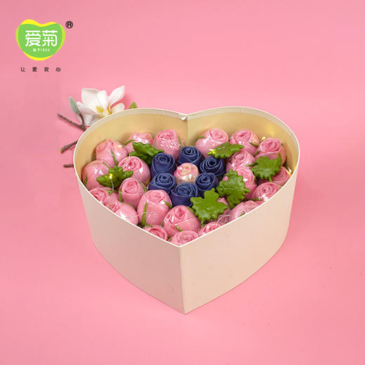 【爱菊花馍】玫瑰礼盒(10寸)米白色礼盒 商品图1