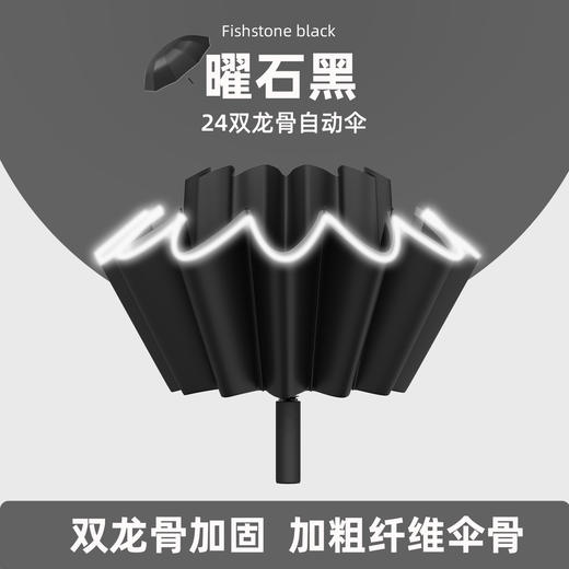 【天使反光条！24骨加大双龙骨雨伞】24骨反向男士大号自动伞防晒折叠晴雨伞广告礼品雨伞，高紫外线阻隔率材质 阻隔紫外线长效防护,无惧烈日。ry 商品图6