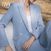 IWY/清新蓝色宽松西装套装春高级感设计感主持人阔腿裤装职场西服C13312+P33312 商品缩略图4