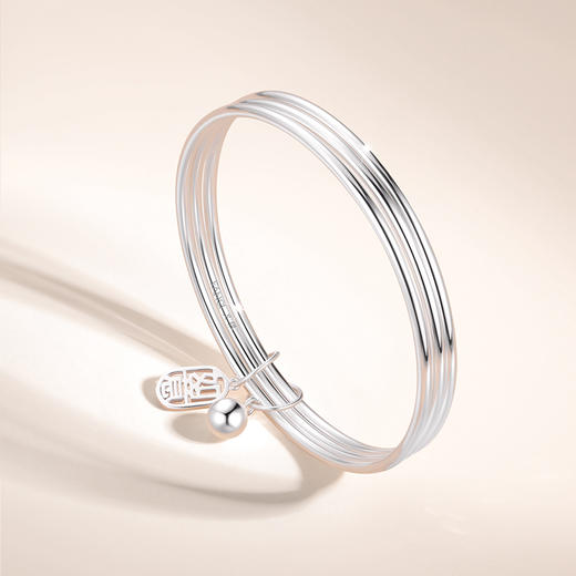 【如意铃铛足银手镯】 商品图1