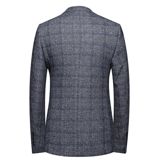 罗蒙春秋男士小西装外套男时尚休闲经典格纹单西服上衣外套男 商品图5