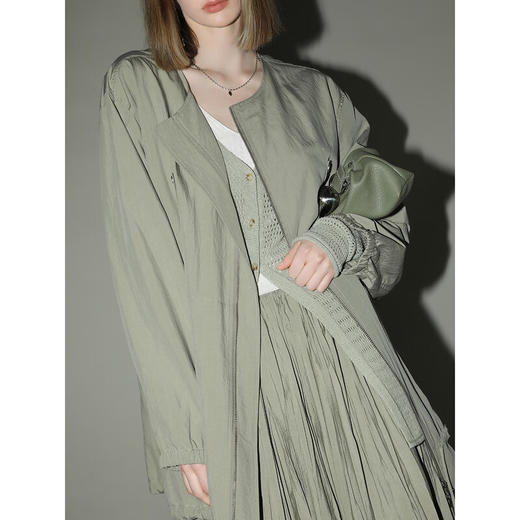 【限时特惠】COCOBELLA设计感工装拉链外套明线装饰轻薄棒球服夹克SC7006 商品图1