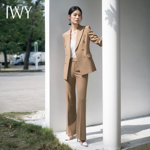 IWY/深卡其西装套装春款通勤上班服装高级设计感西服医美工装C14211+P34211 商品图4