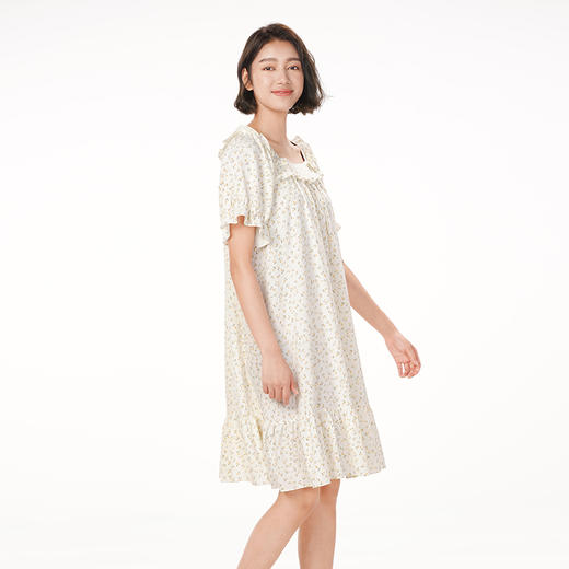 都市丽人亲情蜜语生活家居春夏睡衣女软绵绵家居服薄款短袖裙女士软绵绵睡裙LH46A9 商品图5