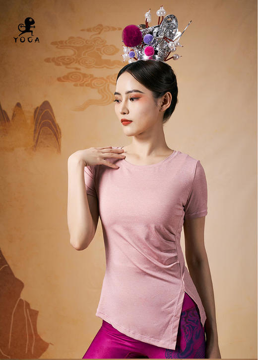 壁虎瑜伽【2402SY280】圆领修腰短袖T恤【5天发货】 商品图0