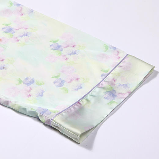 都市丽人生活家居春夏睡衣女冰雪丝印花家居服薄款吊带裙+外袍女士丝质套装LH44A6 商品图9