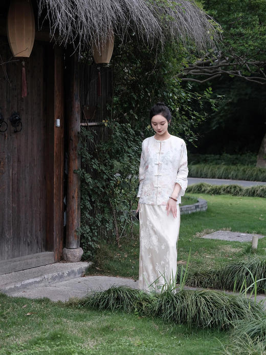 微瑕秒杀| 盛唐牡丹 | 真丝绡如意湖亭手推绣外套正反两面穿 [特价品](特殊商品不退不换) 商品图6