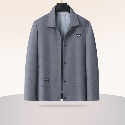 【新款DWD】大依优型大码翻领夹克加肥加大休闲胖子宽松外套休闲潮款上衣男士 商品图0