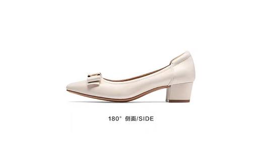 KISSCAT接吻猫2024年新款粗跟舒适气质饺子鞋蝴蝶结通勤单鞋 商品图8