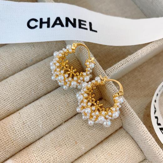 设计师唯美法式纯手工小米珠子耳环 商品图6